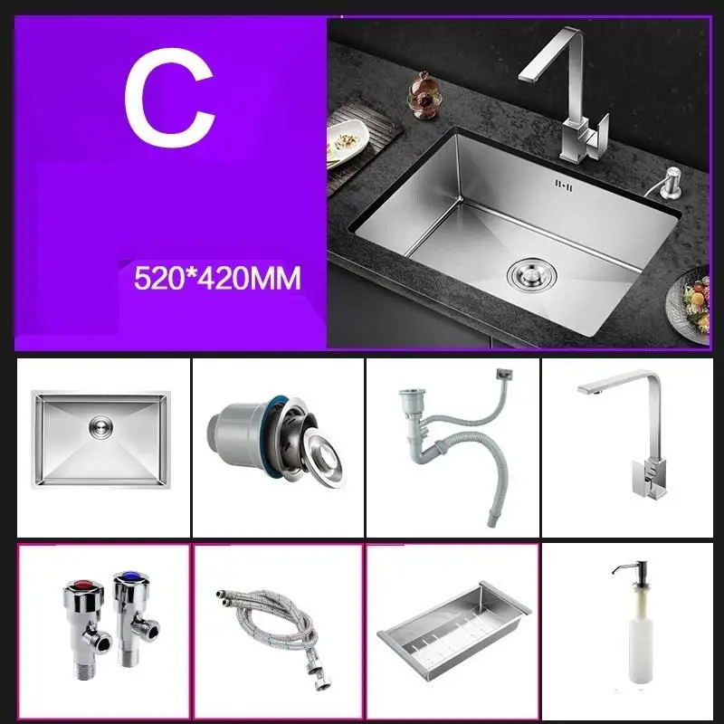 MODEL G Кухонная раковина Keuken Gootsteen Integral Zlewozmywak Ze Stali Nierdzewnej Inox Afwasbak Pia Cozinha Lavabo Fregadero De Cocina - Цвет: MODEL G