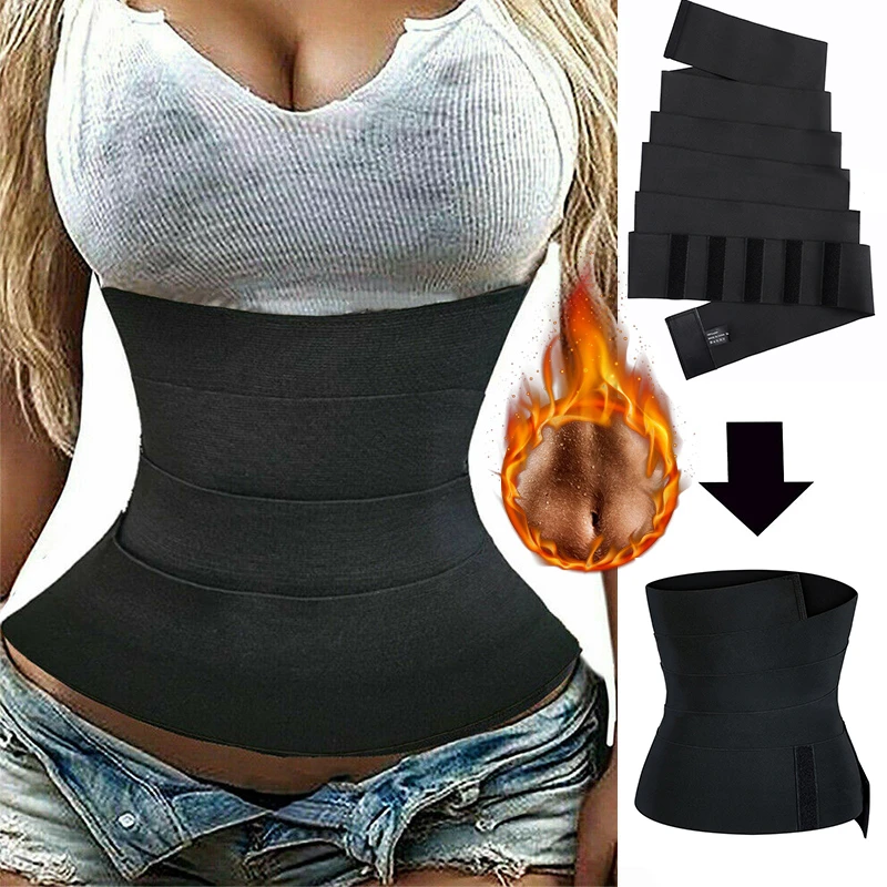 strapless shapewear Snatched Bandage Wrap Waist Trainer Snatch-Me-UP Compressive Band Tummy Control Adjustable Fasten Sheath Sweat Sauna Body Shaper shapewear