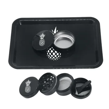 

Biodegradable Hemp Tobacco Rolling Tray Pill Box Grinding Machine 3 in 1 Smoking Set Cigarette Grinding Pineapple Set