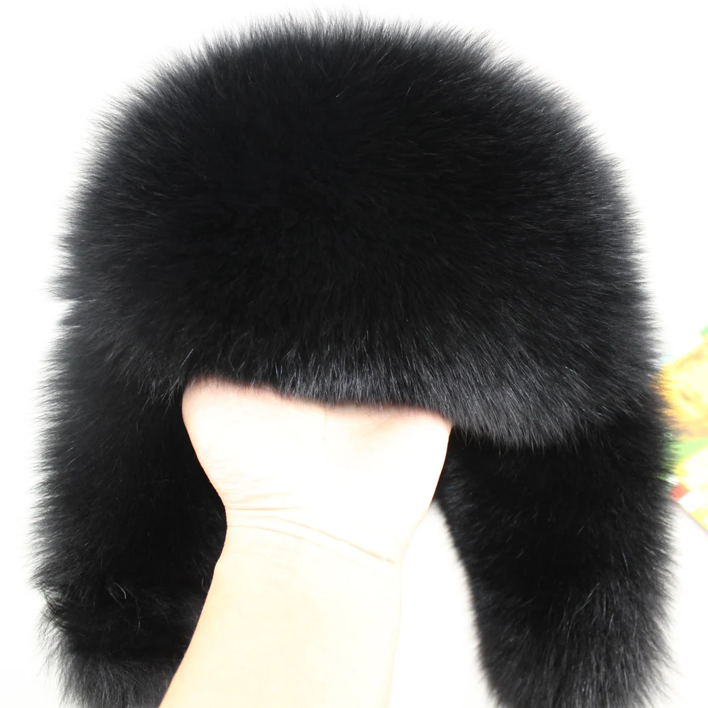 Hot Sale Women Warm Genuine Fur Hats Natural Fox Fur Caps Winter New Female Casual Beanies Retail and wholesale