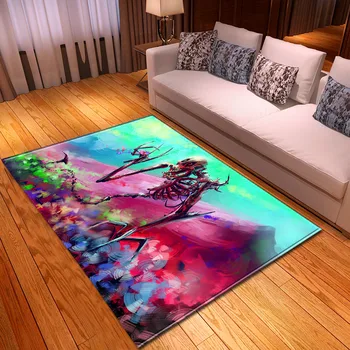 

Happy Halloween Digital Printing Area Rug Home Decor Floormat Kids Crawling Play Bedside Rugs 3D Skulls Living Room Carpets