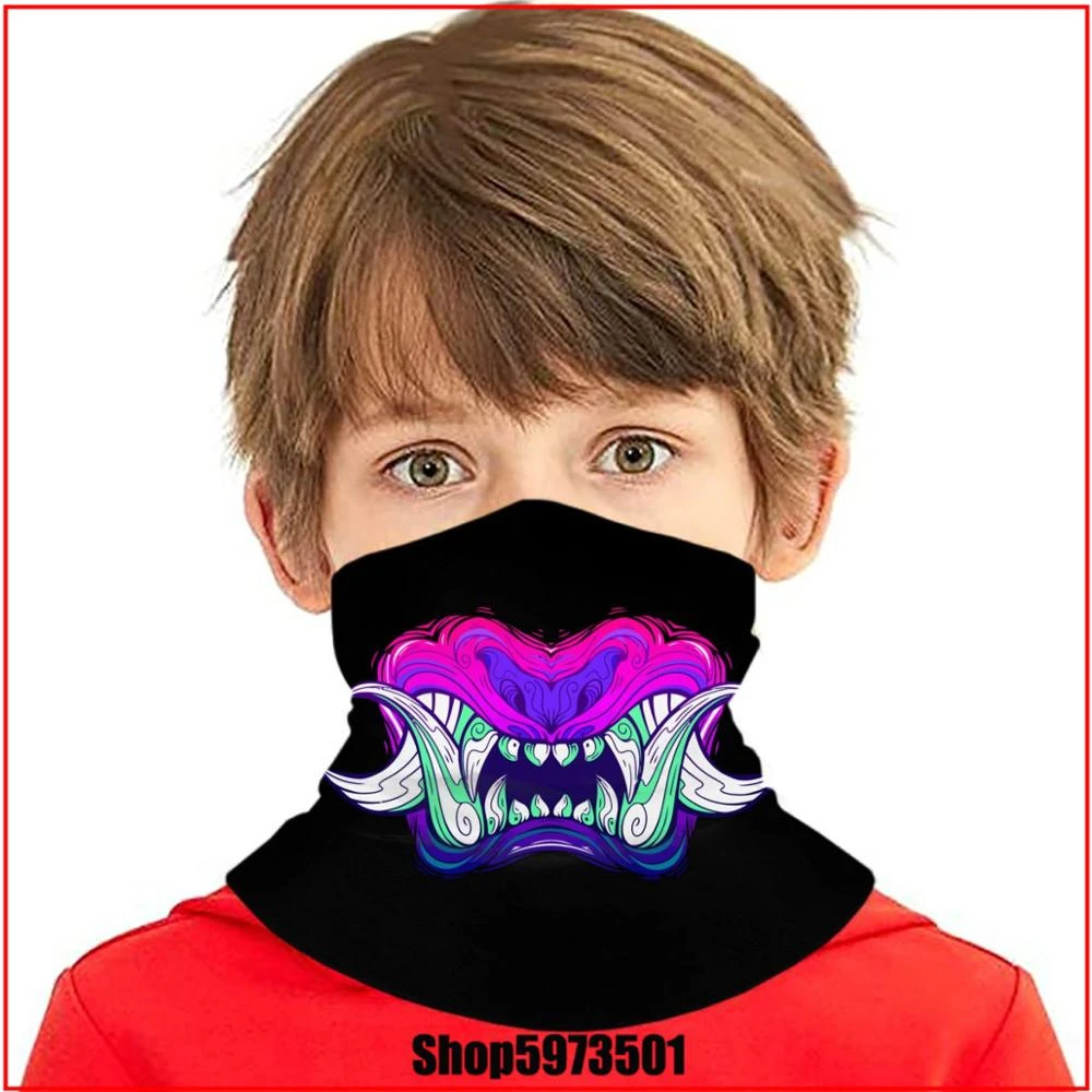 鬼口バンダナバンダナスカーフdiyキッズボーイズガールズheadkerchief再利用可能な通気性facemasks大人洗えるマスクscrunchies Aliexpress