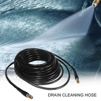

High Pressure Washer Gun Hose Kit Jetter Nozzles Kit 1/4 Inch 100ft Drain Cleaning Hose Button Nose Rotating Sewer Jetting Nozzl