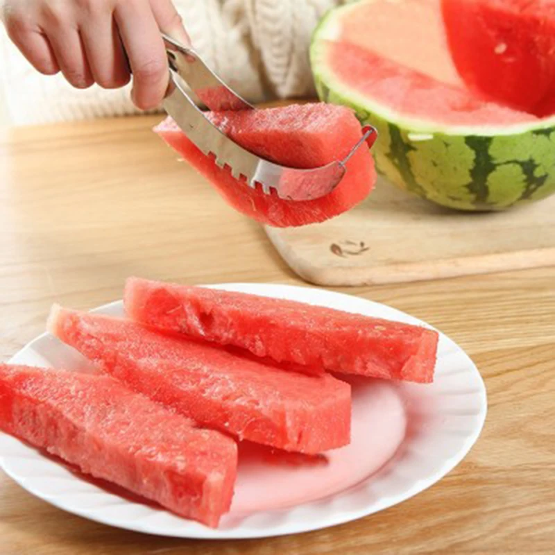 Stainless steel watermelon slicing knife cutting knife corer fruit and vegetable kitchen accessories watermelon spoon kitchen knife fruit slicer fruit knife food slicer