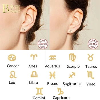

BOAKO 925 Sterling Silver Constellation Stud Earrings For Women Ins Earring Ear Cuff Earcuff Earings Luxury Jewelry Pendientes