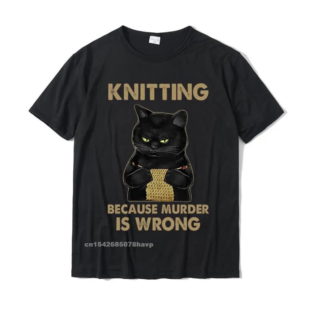 Funny Cat Knits Shirt Knitting Because 