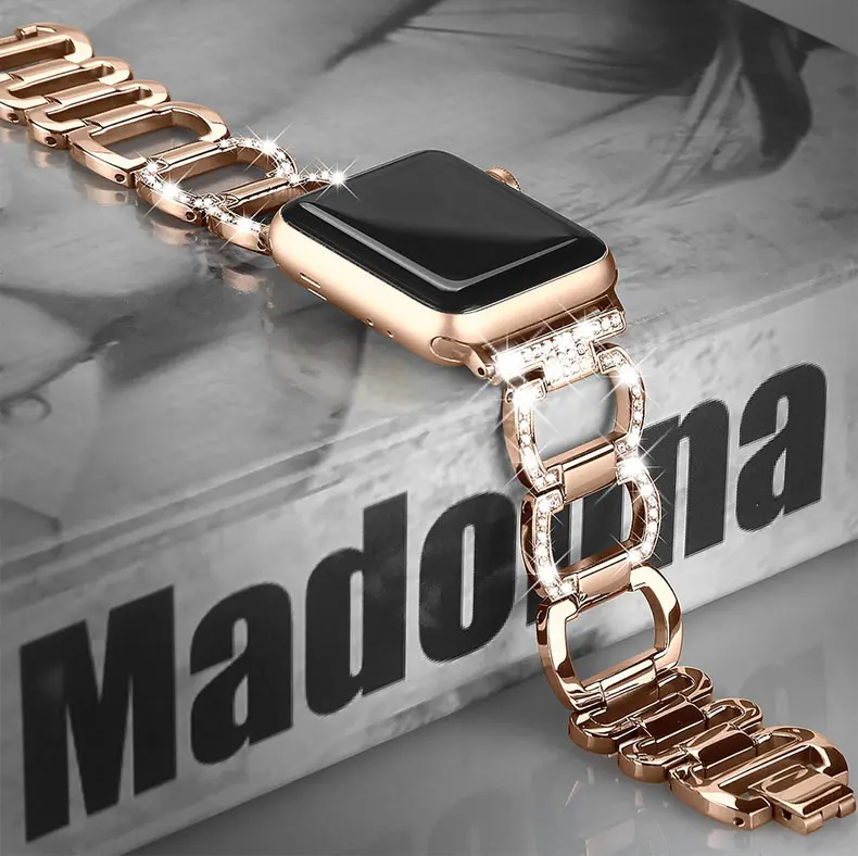 Diamond, сопутствующий браслет, ремешок для apple watch 5/4/3/2/1 apple watch 38 мм, ремешок, 40 мм 42 44 мм наручных часов iwatch, ремешок Стразы wristbelt
