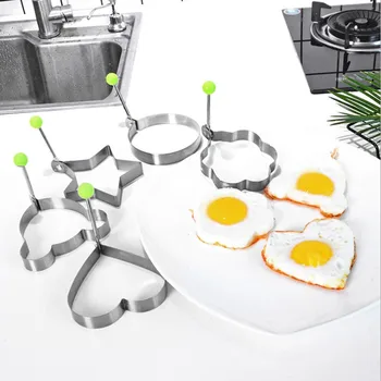 

Kitchen Tools 5pcs/lot Creative Stainless Steel Non-Stick Omelette Thickened Egg Mold DIY Baking Mold
