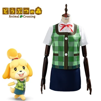 

Animal Cosplay Crossing Isabelle Cosplay Costume Uniform Outfit Girl Vest Shirt Halloween costumes for women Halloween costume