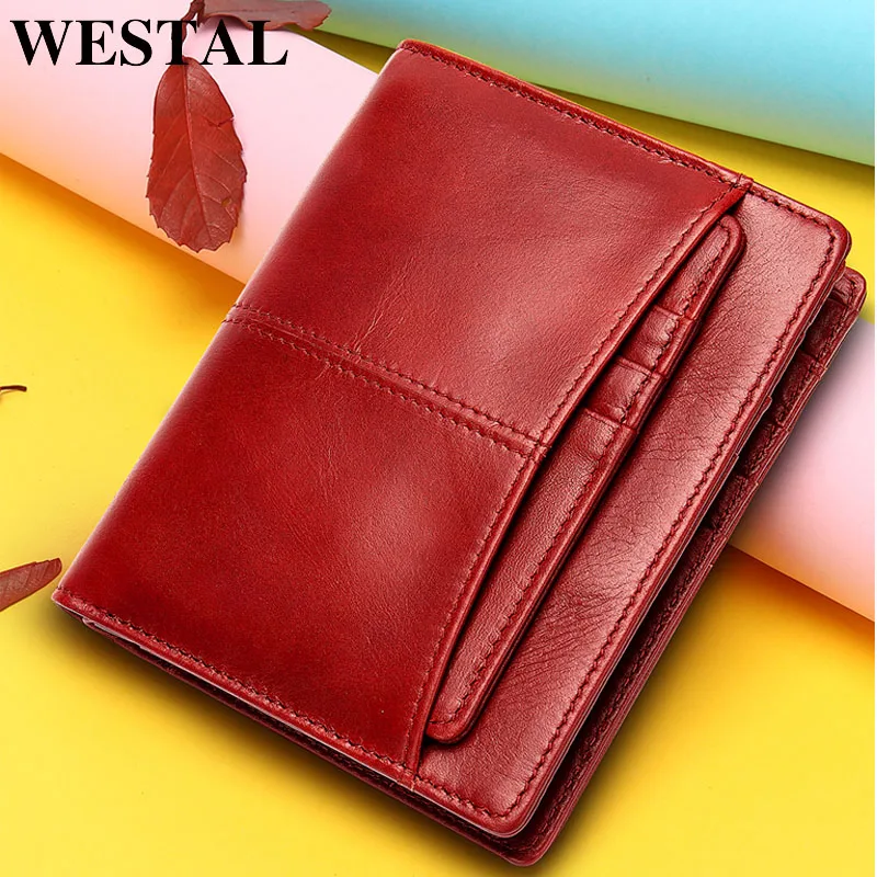 WESTAL женские кошельки из натуральной кожи кошелек для монет и женский