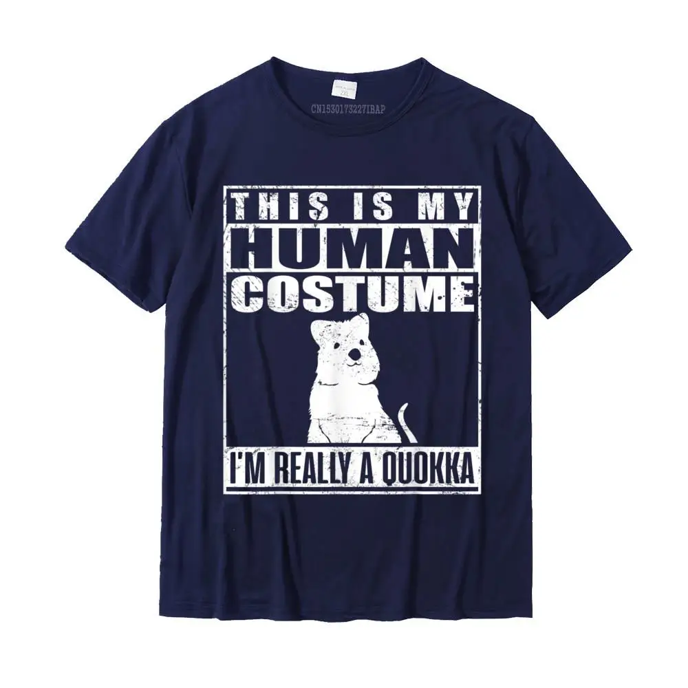 SummerFamily Short Sleeve Tops Shirts Lovers Day Designer O Neck 100% Cotton Tops & Tees Men's T-shirts Fitness Tight  This Is My Human Costume I'm Really A Quokka Halloween Gift T-Shirt__MZ17802 navy