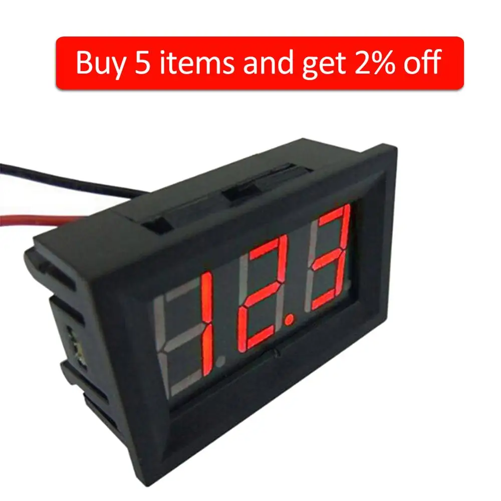 Motorcycle Battery LED Display Mini Voltmeter Digital Tester Car Voltage Test