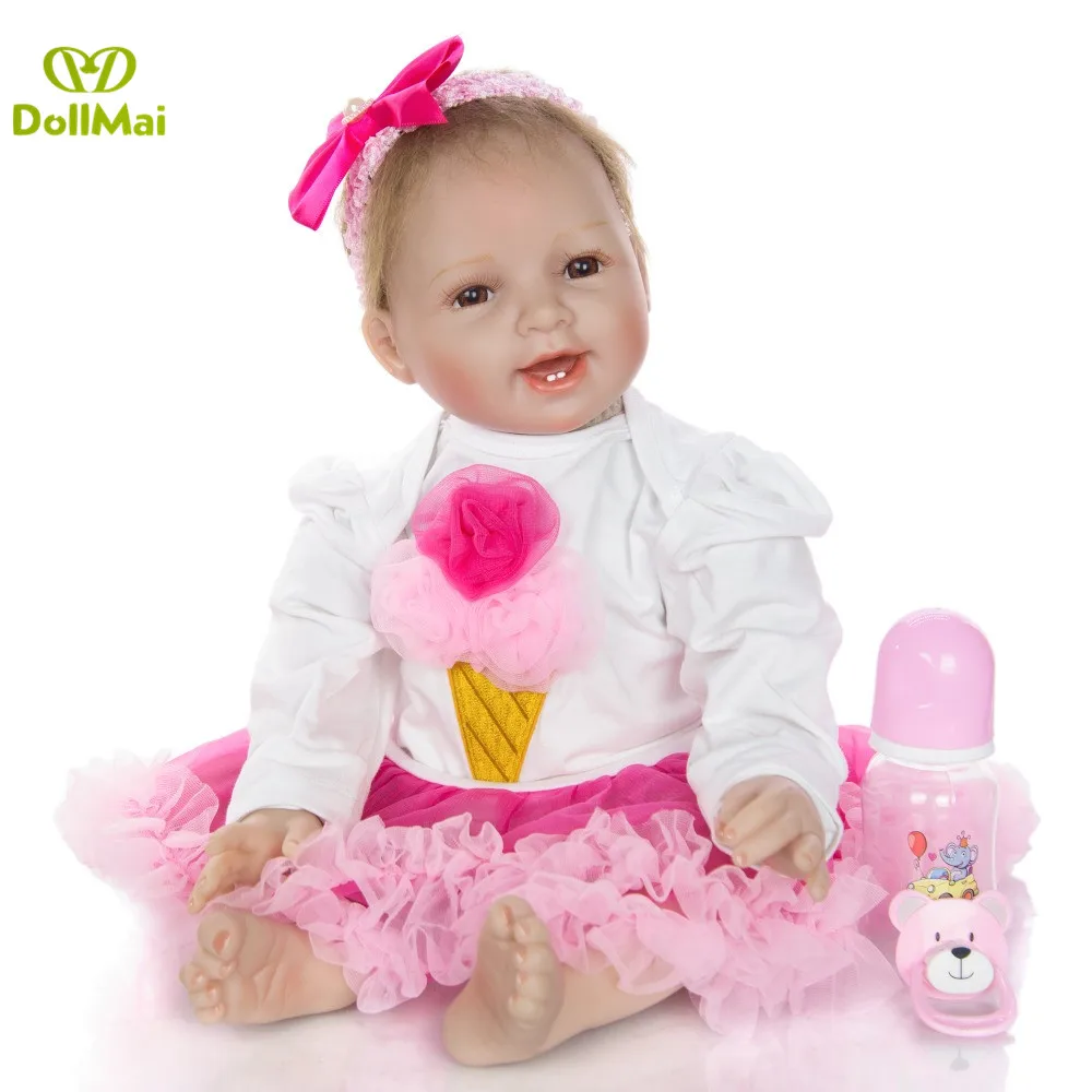 Bebes reborn оригинальные силиконовые детские куклы 22 дюйма 55 см Поддельные Детские настоящие куклы игрушки для детей подарок bonecas reborn