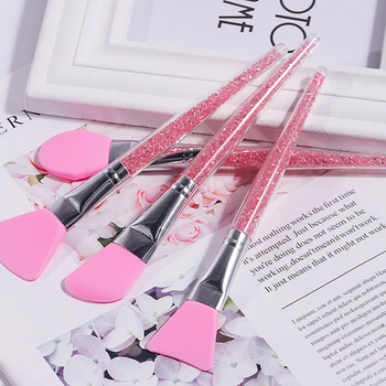 

4 Pc Multi-function Silicone Facial Mask Brush Face Treatment Mud Mask Applicator Brush With Plastic Handle Makeup Skin Tool