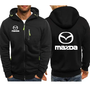

Hoodies Men Mazda Car Logo Print Casual Hip Hop Harajuku Long Sleeve Hooded Sweatshirts Mens zipper Jacket Man Hoody Clothing