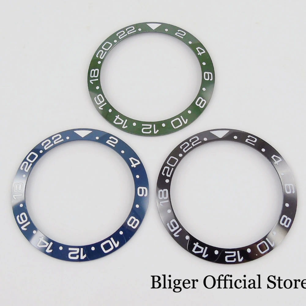 

New High Quality 39.9mm Blue/Green/Black Watch Ceramic Bezel Insert Fit 43mm Automatic Watch