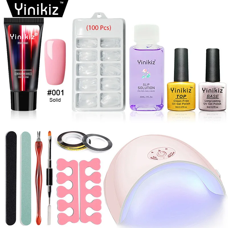 

13g Manicure Gel Extension Glue Manicure UV Lamp Set Crystal Extension Glue Model for Nail Beginner