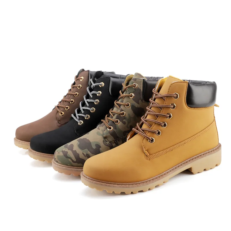 koovan men boots 2021 new Martin boots PU leather men's shoes high top more leisure autumn boots wholesale
