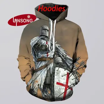 

3d print knights templar hoodies harajuku sweashirts/pants jacket men short homme clothes men hip hop streetwears coat trousers