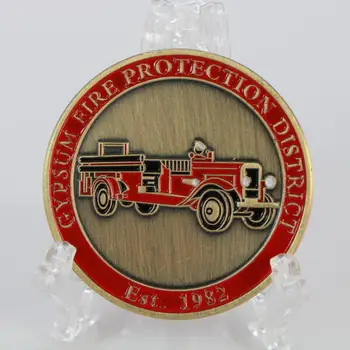 

American New GYPSUM FIRE PROTECTION DISTRICT Coin beat-up car Commemorative Coins