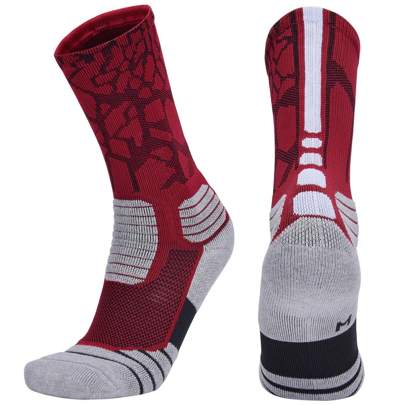 Basketball Socks Unisex Cotton Breathable Anti-friction Sox Sweat-absorbing Sports Skateboard Towel Socks Adult Fitness