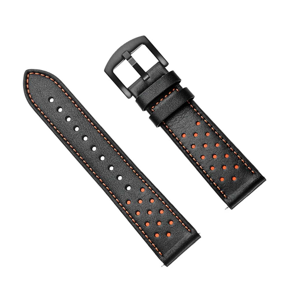 Универсальный кожаный ремешок для samsung Galaxy Watch 46 мм S3 22 мм ремешок для huawei GT/GT Active HONOR Magic Huami Amazfit 2 2s