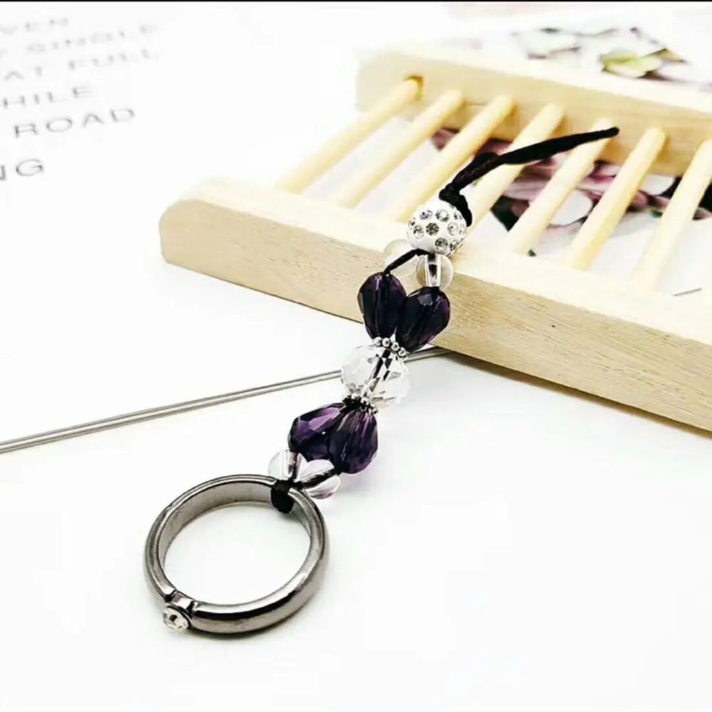 Dark Purple Аниме шнурок для ключей мобильный телефон ремень Шея ремень ID карта телефон ремешок USB значок держатель повесить веревку мультфильм собака брелок - Цвет: Dark Purple