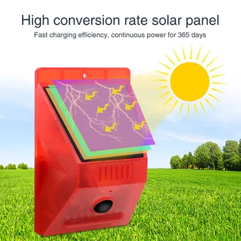

Outdoor Waterproof Auto Alarm Path LED Solar Lamp Energy Saving ABS Motion Sensor Ranch Remote Control Multiple Modes Porch