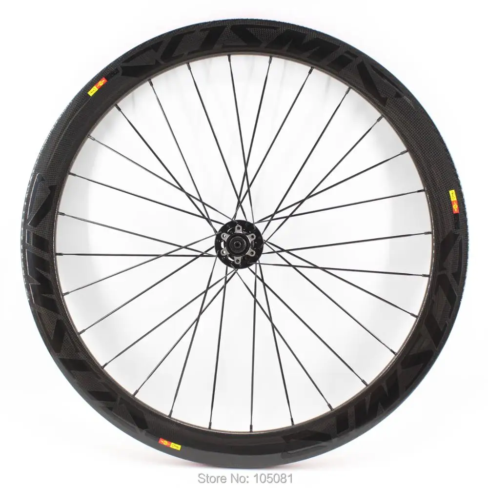 US $338.98 New 700C 38506088mm Road bike full carbon bicycle wheelset tubular clincher tubeless rims disc brake 791792 hubs Free ship