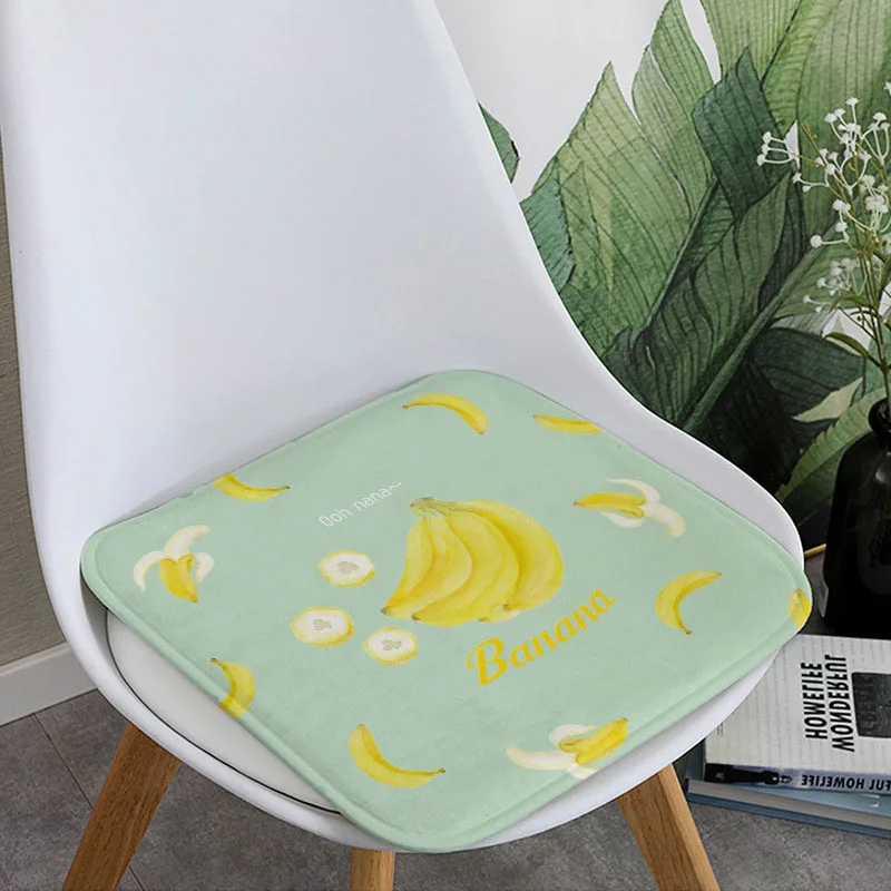 40x40 см Рисованные фрукты простой мультфильм осень и зима стул коврик стол студенческий класс офисный стул мягкий стул подушка