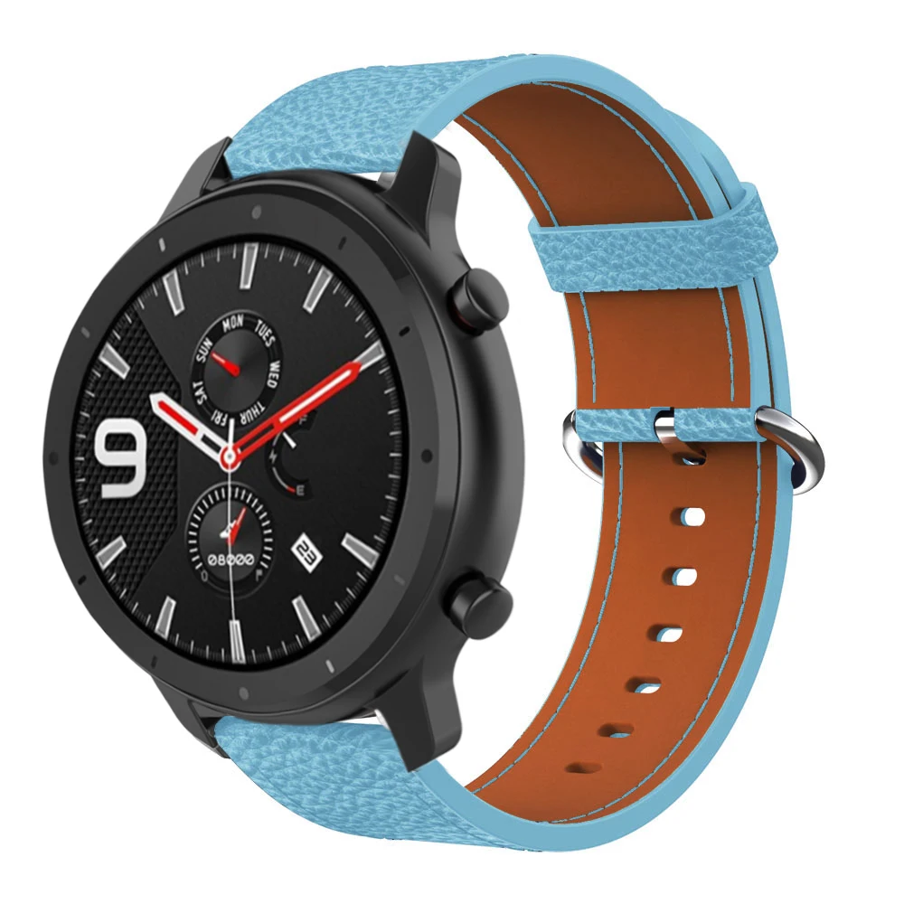 22 мм полосы для Huami Amazfit GTR 47 мм ремешок для часов кожаные умные часы браслет для huawei Часы GT/Honor magic band