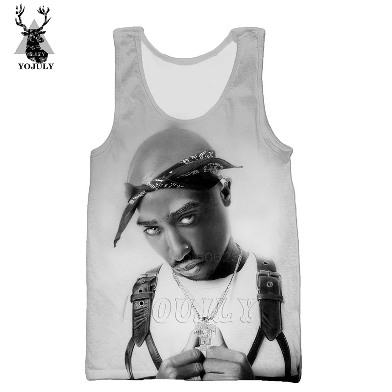 6 Мужские и женские безрукавки с 3d принтом, безрукавка 2pac, безрукавка унисекс в стиле хип-хоп, уличная одежда, жилеты, топы для американских певиц Тупак 11 - Цвет: 6