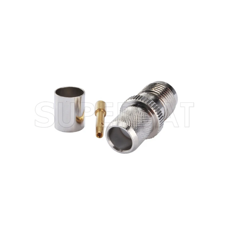 TNC Female Crimp RF Coaxial Connector for RG214 RG213 RG8 LMR400 Cables
