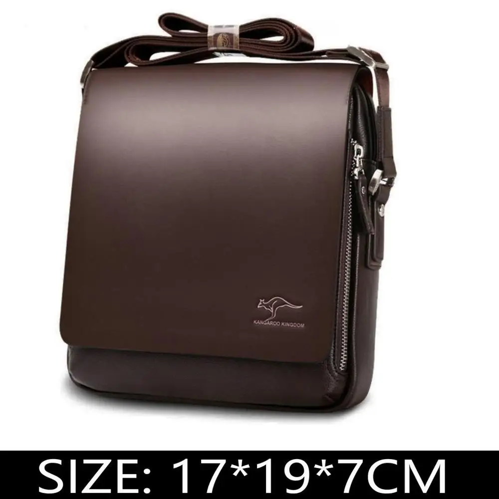 Новое поступление Роскошная брендовая мужская сумка-мессенджер винтажная кожаная сумка на плечо Красивые повседневные сумки через плечо - Цвет: Brown 17x19x7cm