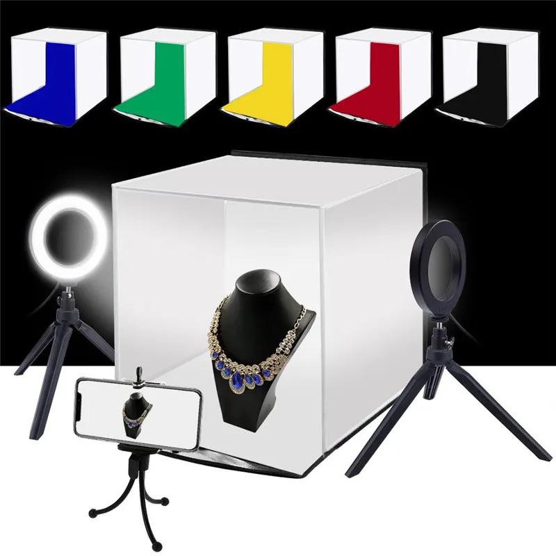 

PULUZ 30*30CM Portable Photography Softbox LED Light Box Studio Photo Lightbox Tabletop Shooting Photography lighting Box kit