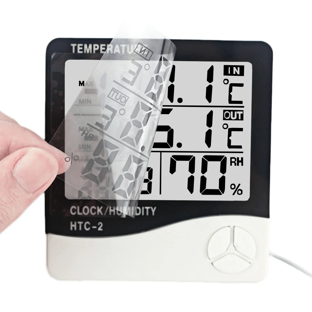 Цифровой измеритель температуры и влажности ЖК дисплей гигрометр будильник 1 м|lcd - Фото №1