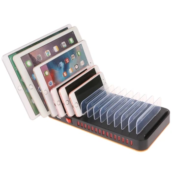 

80W 15-Port Adjustable Dividers USB Charger Station Dock Multi Devices Hub Stand D08B