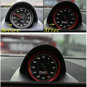 

Dashboard Center Clock Decorative Ring Cover Trim Fit For Porsche Panamera 971 2014 - 2020 Auto Accessories / Red / Blue Style