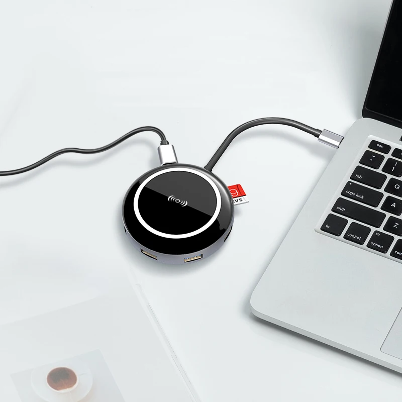 Tebe тип-c к концентратору 8 портов USB 3,0 конвертер зеркало беспроводной зарядки концентратор док-станция 4K HD кочастота