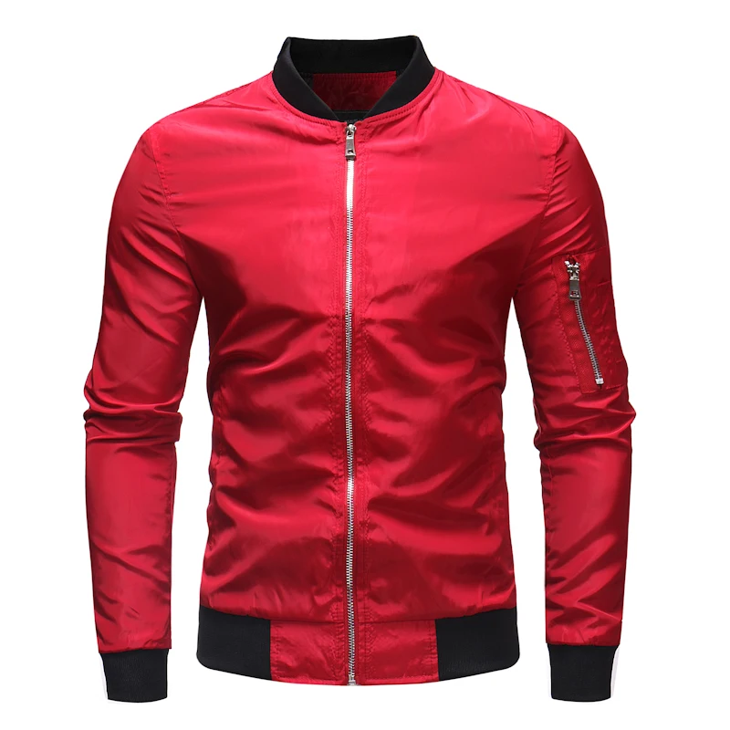 AliExpress Wish мужские однотонные уличные военные Стильные Простые универсальные куртки на молнии