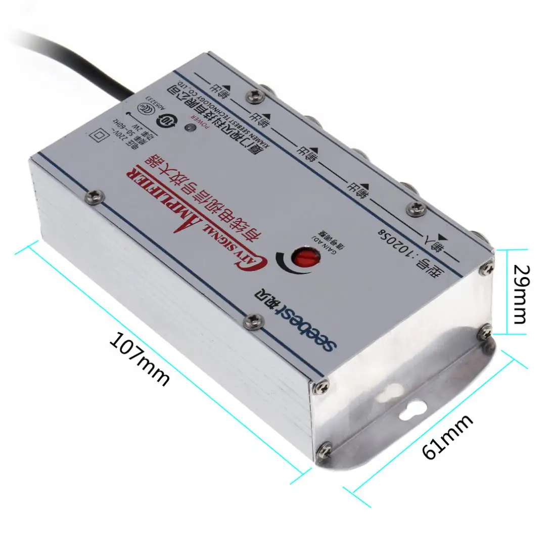 4 Way 110-220V tv VCR CA ТВ кабель ТВ антенна усилитель сигнала усилитель сплиттер