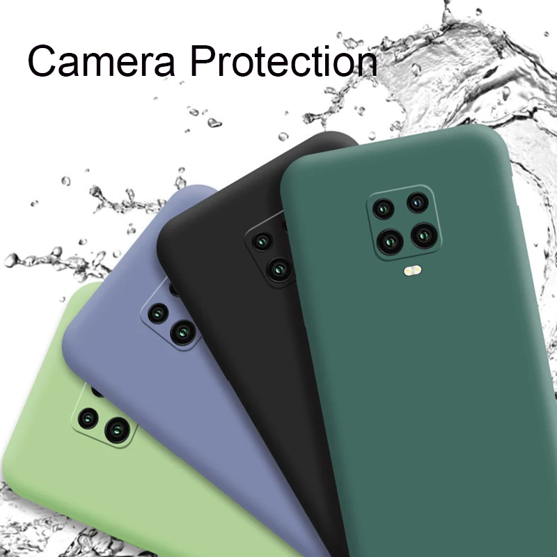 Жидкий силиконовый чехол для Redmi 9 защитный объектива камеры телефонный Xiaomi 9s 8 Pro