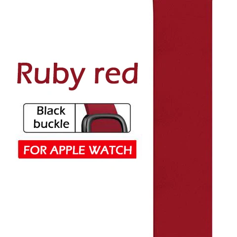 Кожаный ремешок для наручных часов Apple Watch, версии 4/3/2/1 Спортивный Браслет, ремешок 42 мм, 38 мм, ремешок для наручных часов iwatch, 4 полосным 44 мм 40 мм - Цвет ремешка: B buckle red