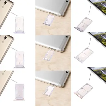 

SIM Card Tray Dual Slot Holder Carrier Container Repair Part for Redmi 3 3S Note3 Qualcomm/MediaTek Version