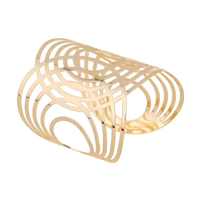 Bangle Bracelet Hollow Wide Cuff Bracelets & Bangles For Women Men Retro Alloy Open Big Male Female Fashion Jewelry