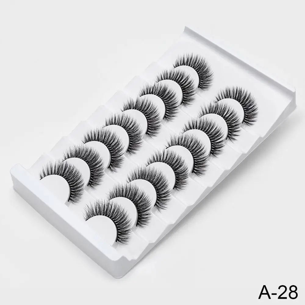 A28 SEXYSHEEP 2/8/20 пар 15-20 мм натуральный 3D накладные Искусственные ресницы косметический набор норковые ресницы расширения норковые ресницы «maquiagem» - Цвет: A28