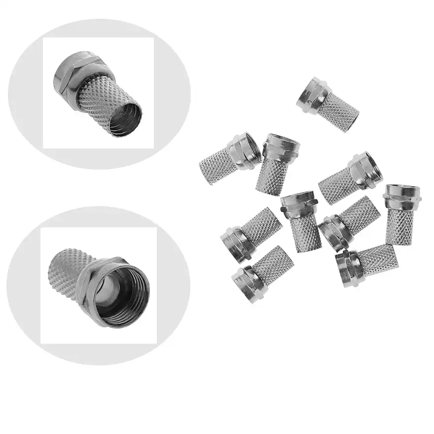 10pcs 75 5 F connector screw on type F type coaxial cable connector