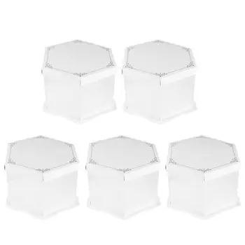 

5pcs 6 Inch Cake Boxes And Packaging Transparent Wedding Birthday Cake Cases Cake Storage Container Gift Boxes Gift Box Party
