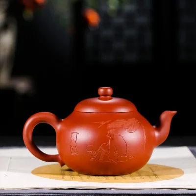 360cc аутентичный китайский чайник для заварки чая Dahongpao груша в форме фиолетовый; песок чайник керамика художника чистая глина для поделок чайник надпись подарок