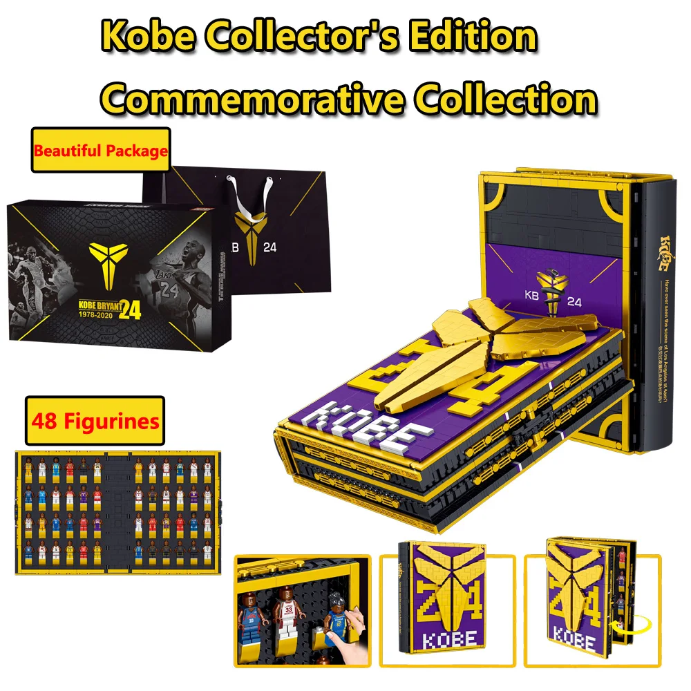 

Kobe Bryant Collections Book American Professional Basketball Player Figures Model Building kits Blocks Bricks Toy For Kids Gift